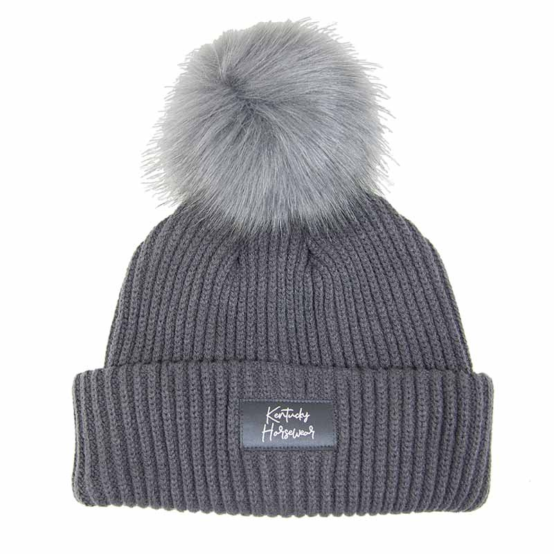 Lue Beanie Pompom Grå
