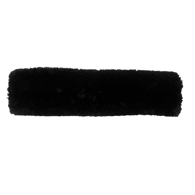 Noseband cover Sheepskin Svart