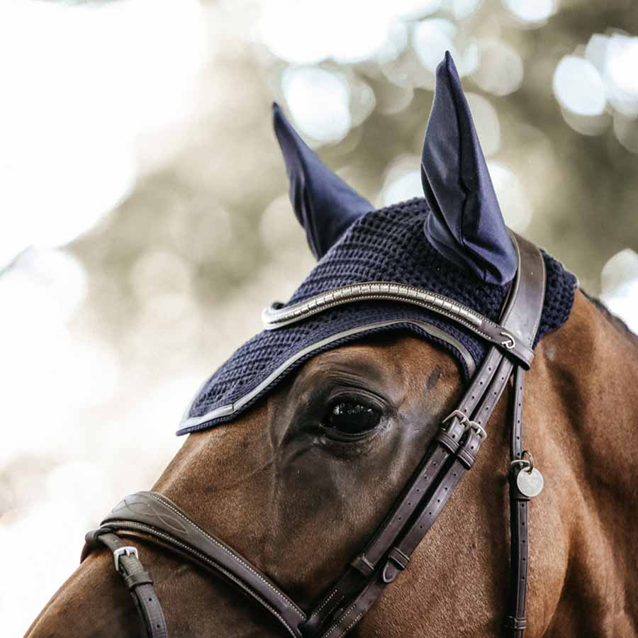 Ørehette Wellington Leather Marineblå
