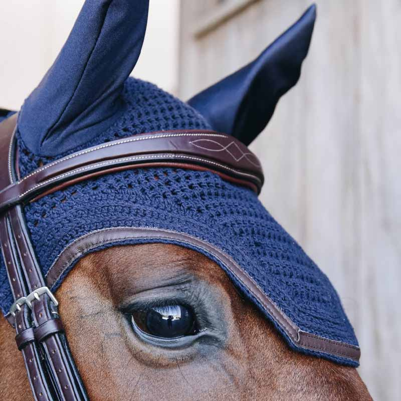 Ørehette Wellington Leather Marineblå