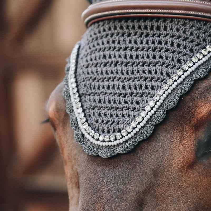 Ørehette Long Stone & Pearl Soundless Grå