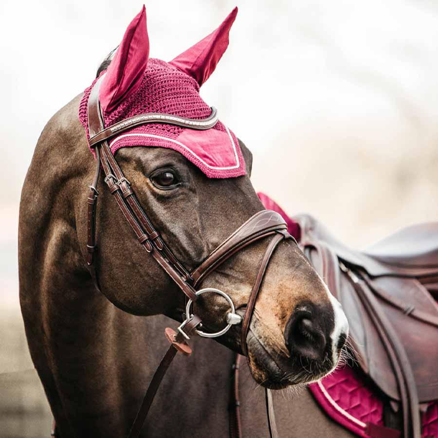 Ørehette Wellington Velvet Fuchsia