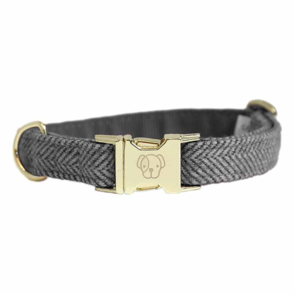 Hundehalsbånd Wool Grå