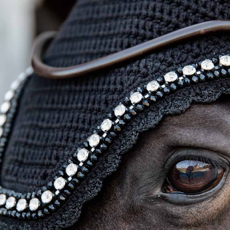 Ørehette Wellington Big Stone & Pearl Svart