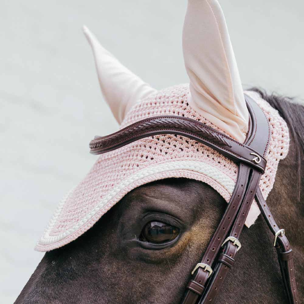 Ørehette Wellington Plaited Cord Blekrosa