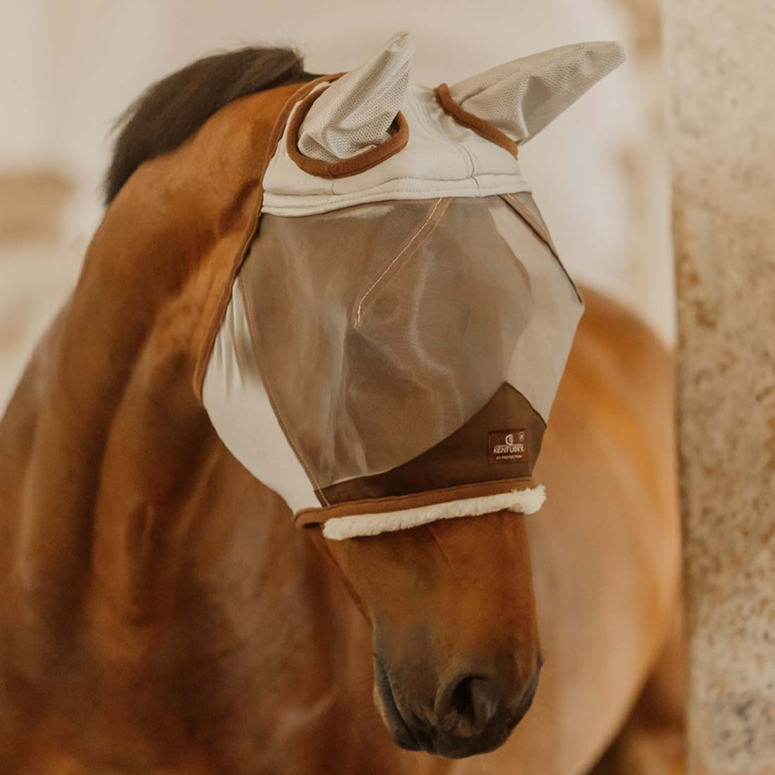 Fluemaske med ører Skin Friendly Sølv