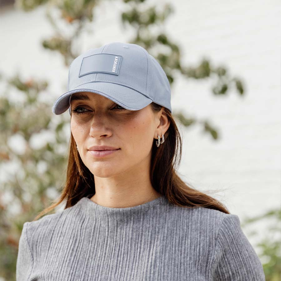 Caps Rubber Logo Lyseblå