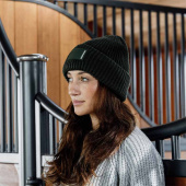 Lue Beanie Rubber Logo Mørkegrønn Lue Beanie Rubber Logo Mørkegrønn
