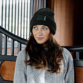 Lue Beanie Rubber Logo Mørkegrønn Lue Beanie Rubber Logo Mørkegrønn