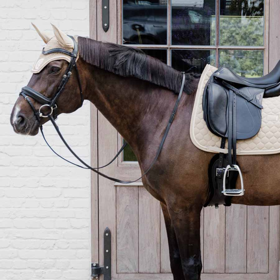 Dressursjabrak Onion Quilt Rubber Logo Beige