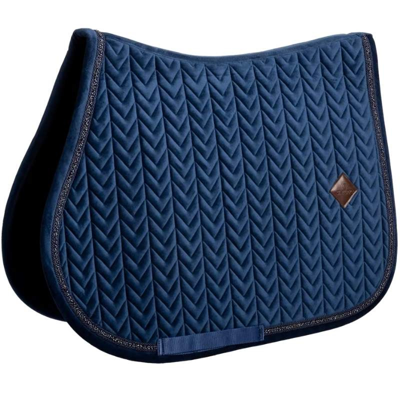 Sjabrak Velvet Mini Pearls Marineblå