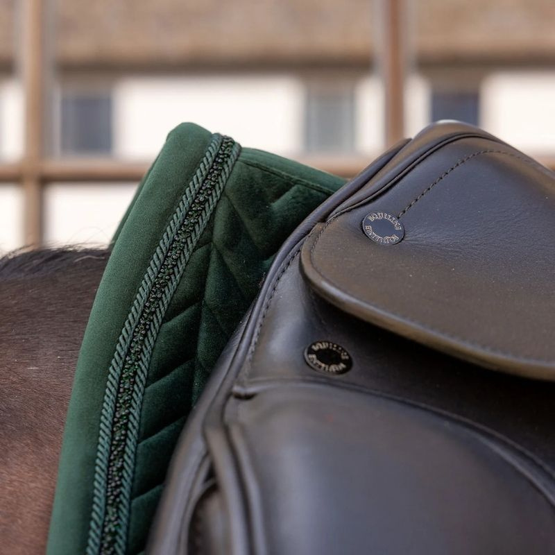 Dressursjabrak Velvet Mini Pearls Grønn