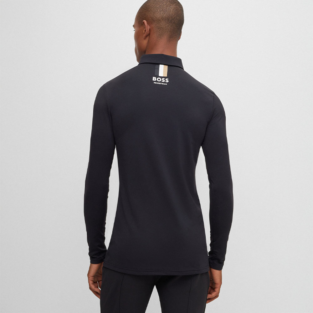 Funksjonstrøye Elton Signature Stripe Polo Unisex Svart