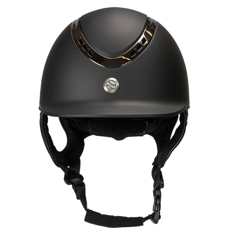 Ridehjelm EQ3 Pardus m. justeringshjul Smooth Top Svart