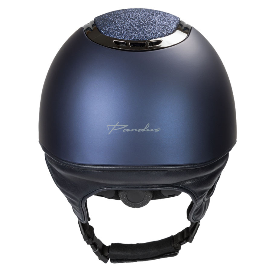 Ridehjelm EQ3 Pardus m. justeringshjul Smooth Top Glitter Marineblå Sand