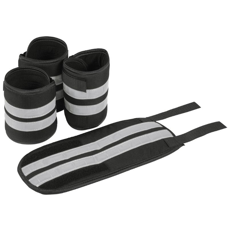 Beinreflekser Set 4-pack Svart/Sølv