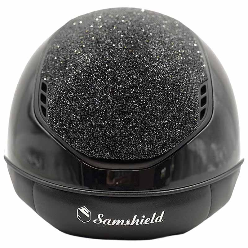 Ridehjelm Miss Shield 2.0 Glossy Ultra Fine Rocks Matt Trim Svart