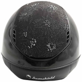 Ridehjelm Miss Shield 2.0 Glossy Spring Flower Matt Trim Svart Ridehjelm Miss Shield 2.0 Glossy Spring Flower Matt Trim Svart