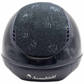 Ridehjelm Miss Shield 2.0 Glossy Spring Flower Matt Trim Marineblå Ridehjelm Miss Shield 2.0 Glossy Spring Flower Matt Trim Marineblå