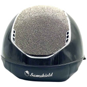 Ridehjelm Miss Shield 2.0 Glossy Chrome Crystal Fabric Metal Eclipse Svart Ridehjelm Miss Shield 2.0 Glossy Chrome Crystal Fabric Metal Eclipse Svart