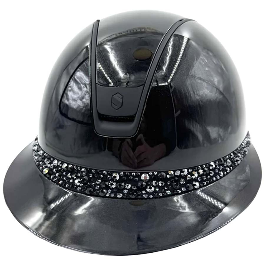 Ridehjelm Miss Shield 2.0 Glossy Glacier Matt Trim Svart