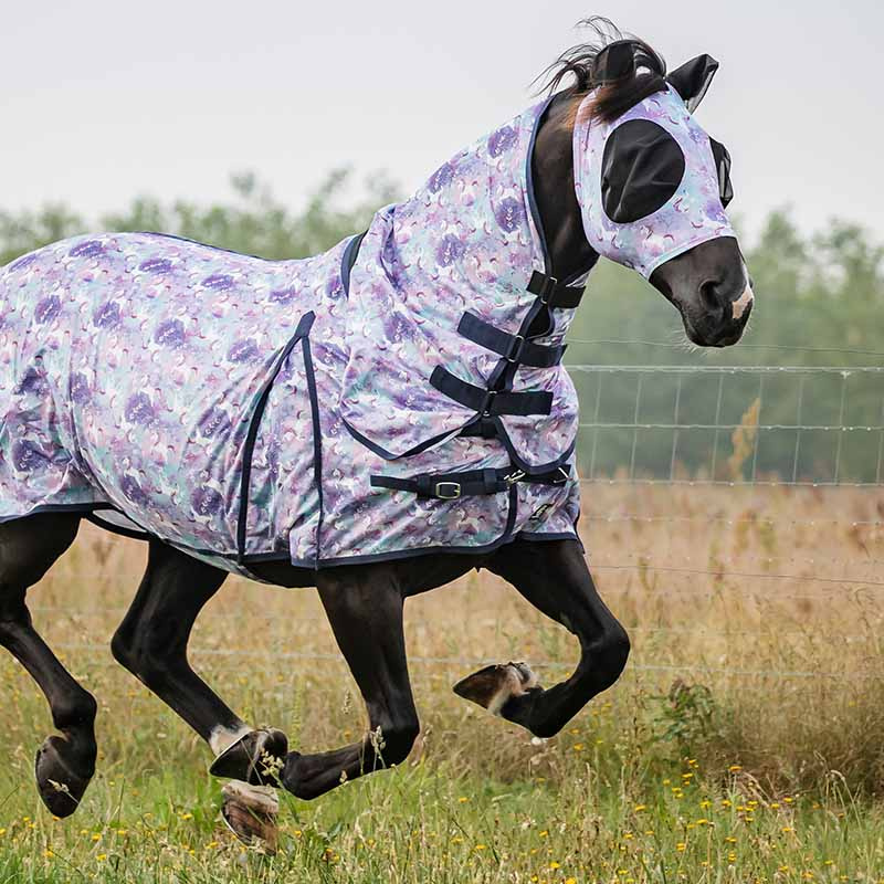 Fluemaske Lycra Unicorn HG Lilla