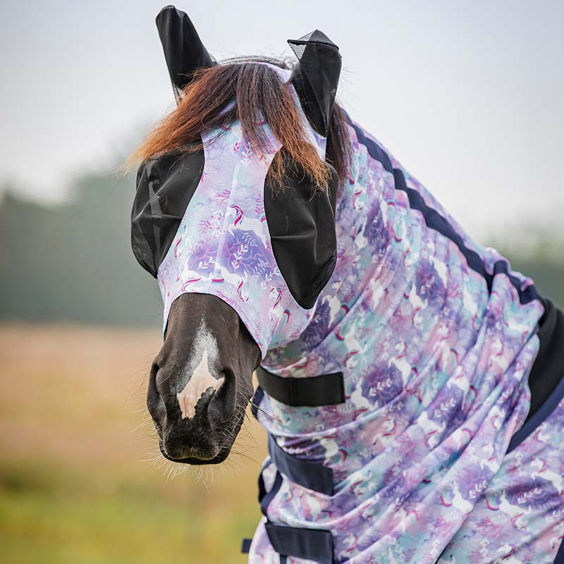 Fluemaske Lycra Unicorn HG Lilla