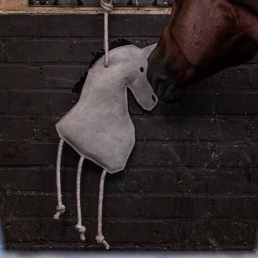 Hesteleke Horse semsket skinn ECO Lysegrå