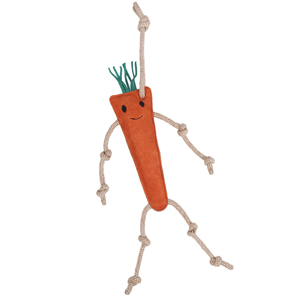 Hesteleke Carrot semsket skinn ECO Oransje