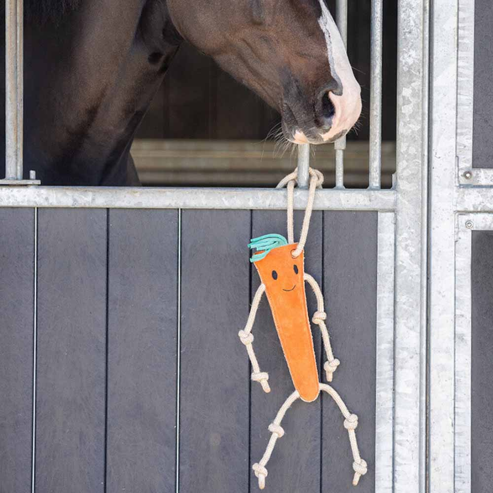 Hesteleke Carrot semsket skinn ECO Oransje