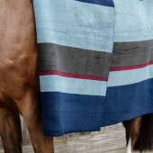 Fleeceteppe Heavy Square Stripes Marineblå Fleeceteppe Heavy Square Stripes Marineblå