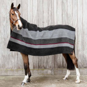 Fleeceteppe Heavy Square Stripes Svart Fleeceteppe Heavy Square Stripes Svart