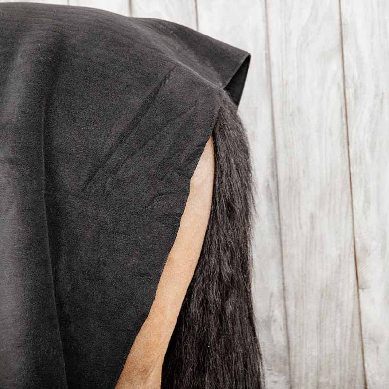 Fleeceteppe Heavy Square Square Svart