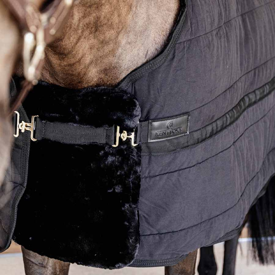 Bogforlenger Vegan Sheepskin 1 Buckle Svart