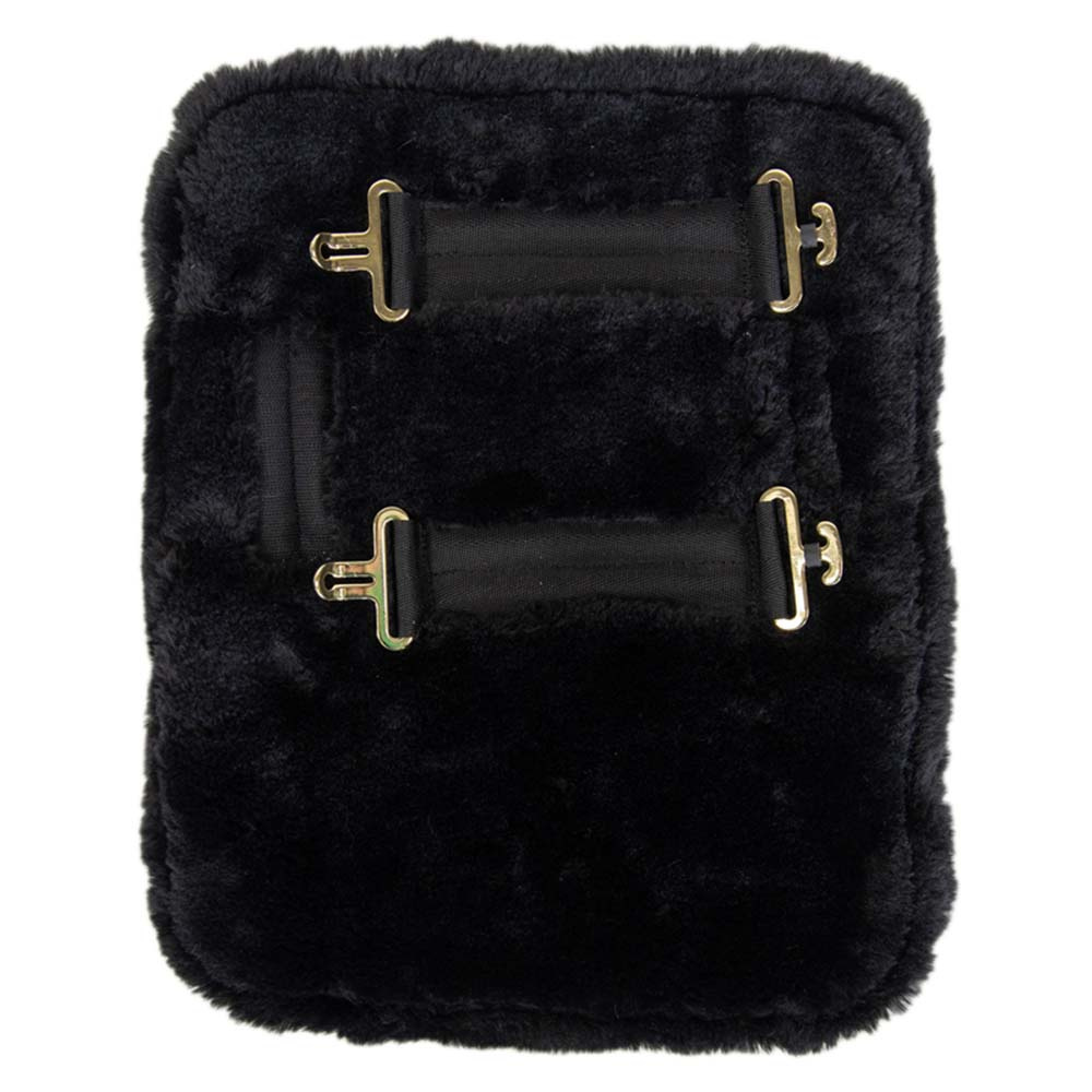Bogforlenger Vegan Sheepskin 2 Buckles Svart