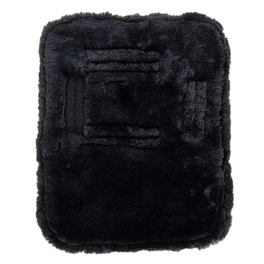 Bogforlenger Vegan Sheepskin 2 Buckles Svart
