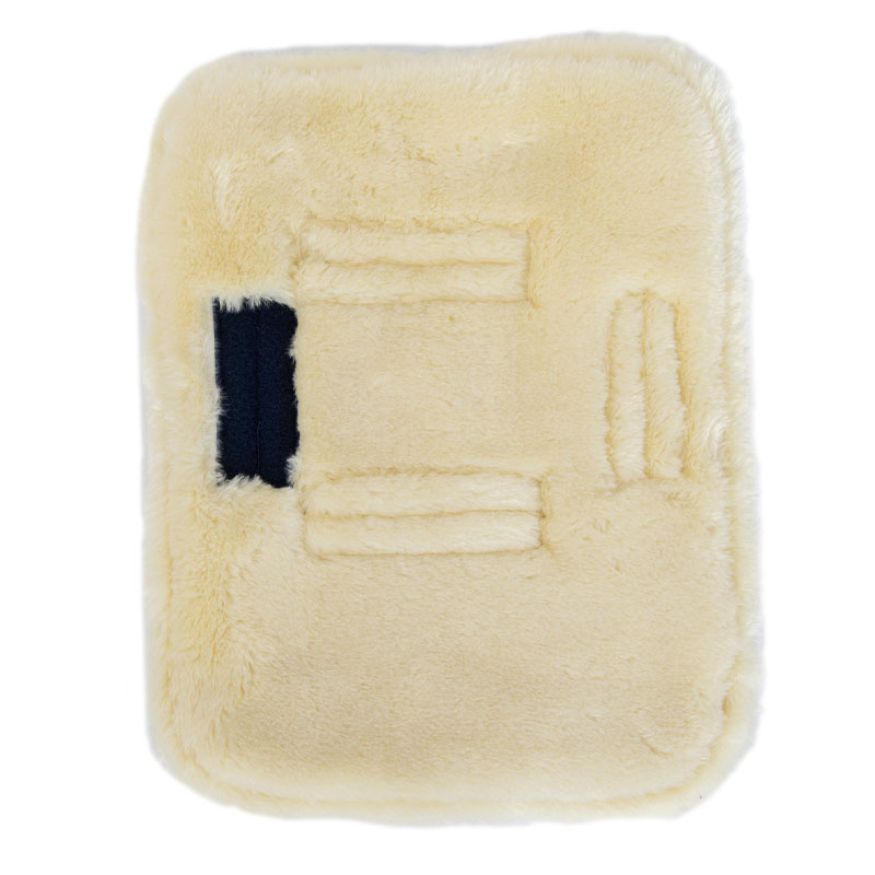 Bogforlenger Quilted with Vegan Sheepskin Marineblå