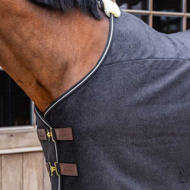 Fleecedekken Heavy Melange Svart