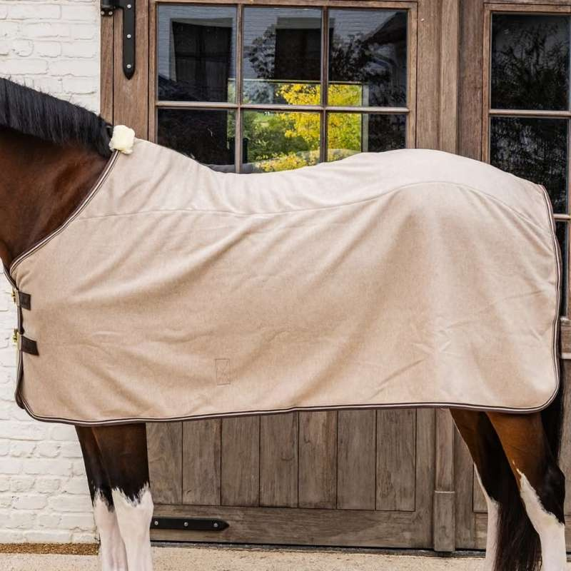Fleecedekken Heavy Melange Beige