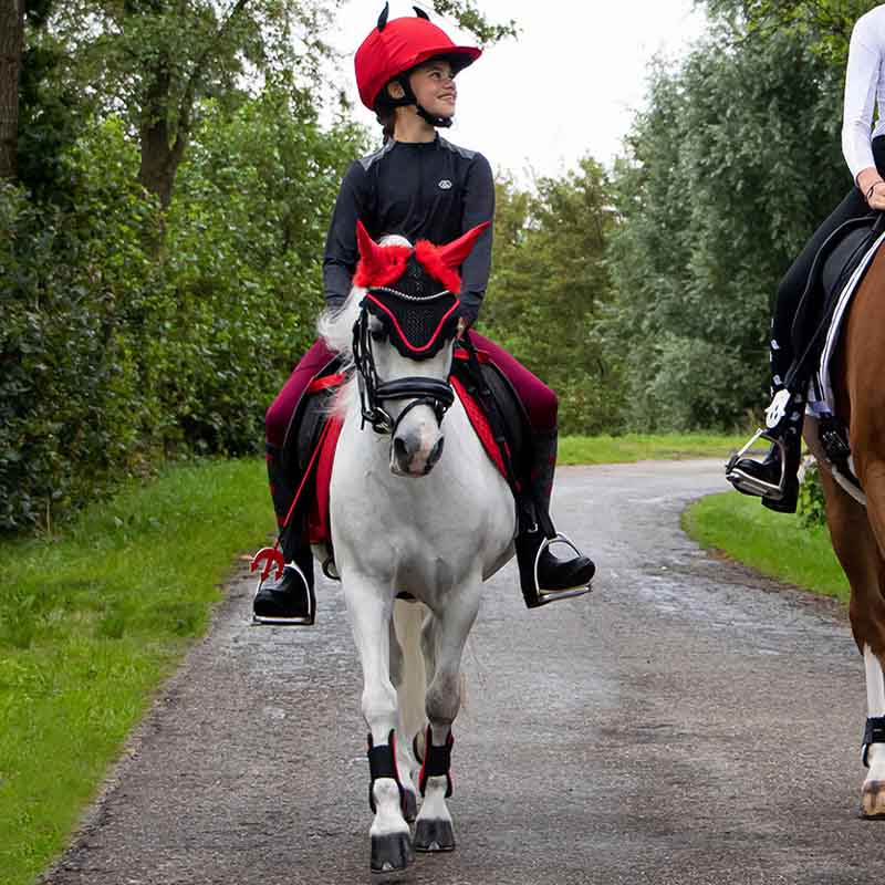 Ørehette Halloween Devil Rød/Svart