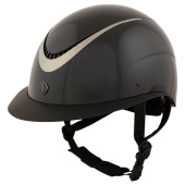 Ridehjelm Theta Plus Glossy Svart/Gunmetal Ridehjelm Theta Plus Glossy Svart/Gunmetal
