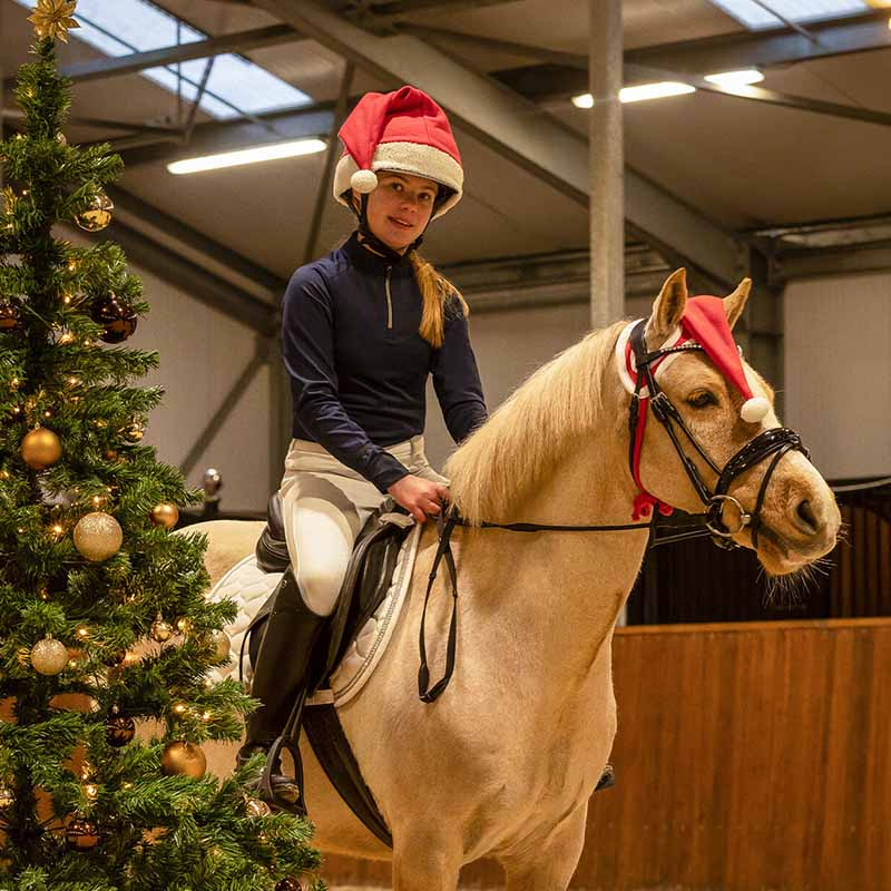 Ørehette Christmas Hat Rød/Hvit