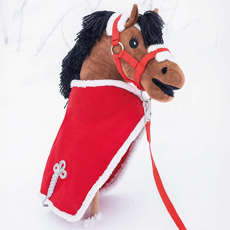 Fleecedekken til kjepphest Christmas Rød/Hvit