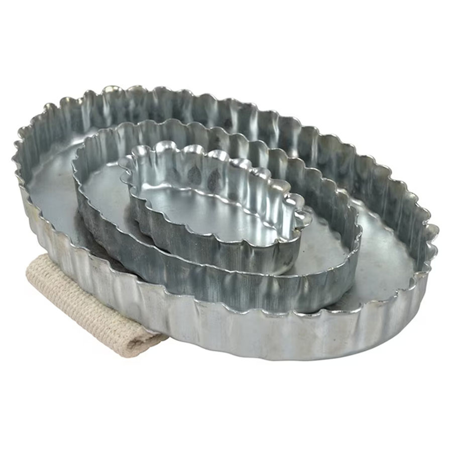 Pelsskrape Metall Oval Brun