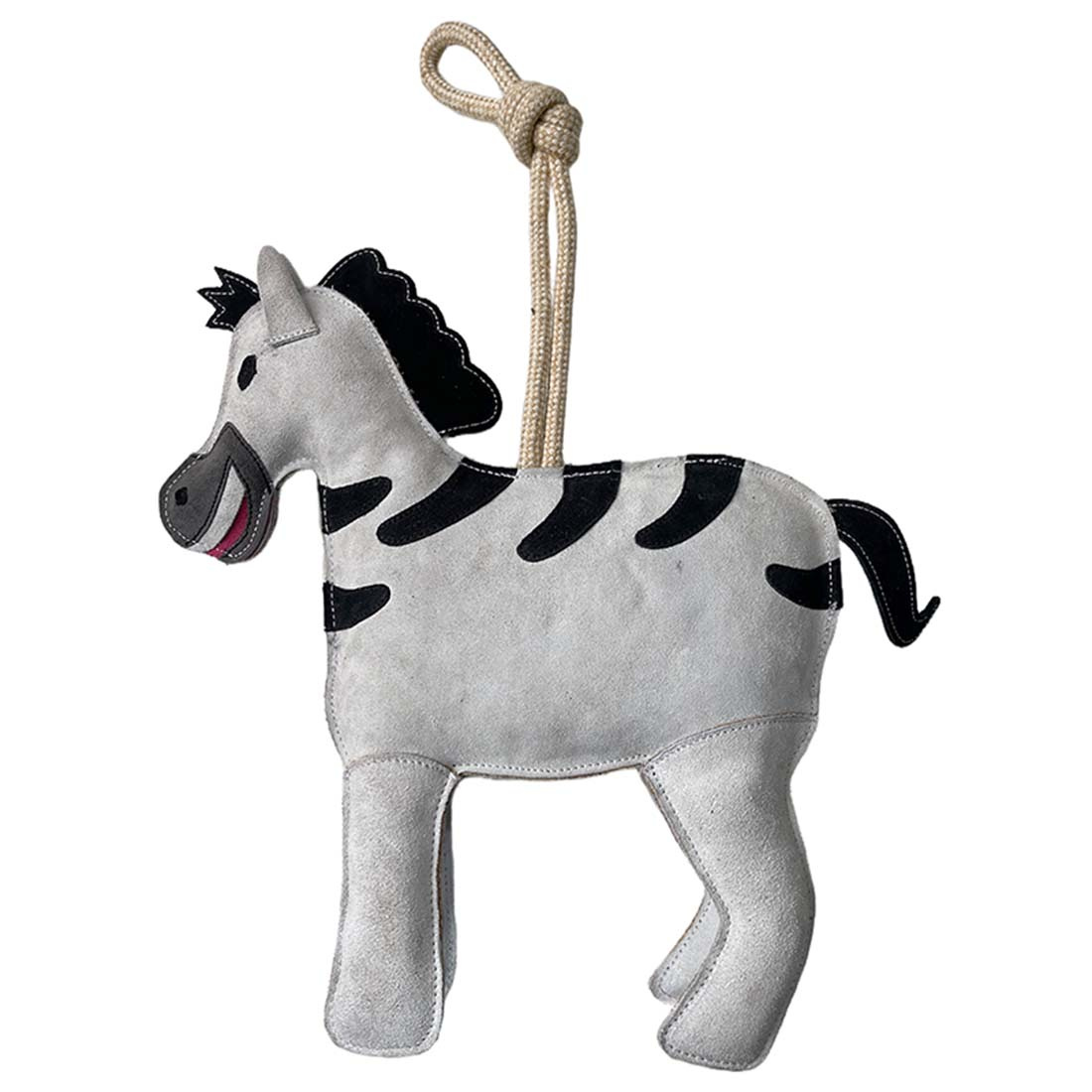 Hesteleke HS Zebra semsket skinn Svart/Grå