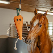 Hesteleke HS Gulrot semsket skinn Orange Hesteleke HS Gulrot semsket skinn Orange