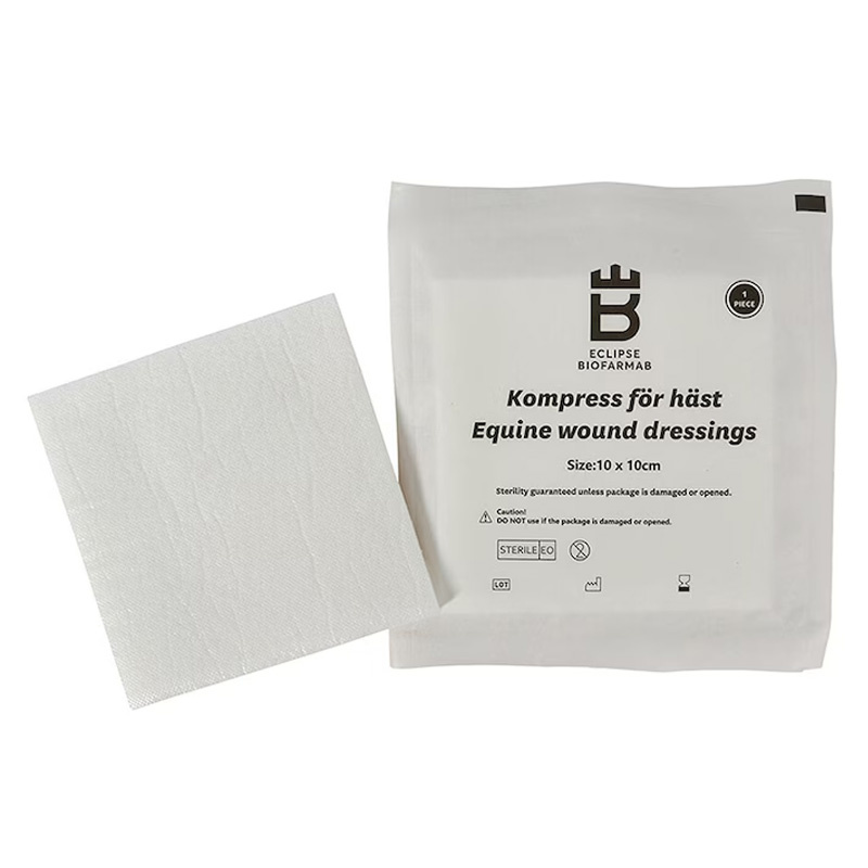 Steril kompress for hest 10-pk Hvit 10x10 cm