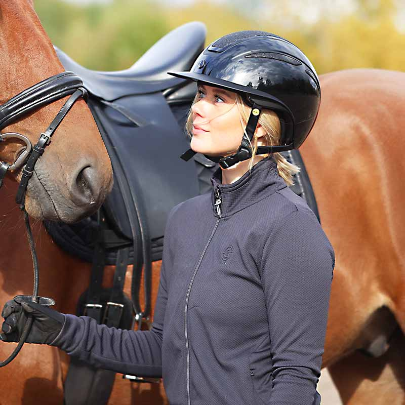 Ridehjelm HS MIPS Air Shiny Svart