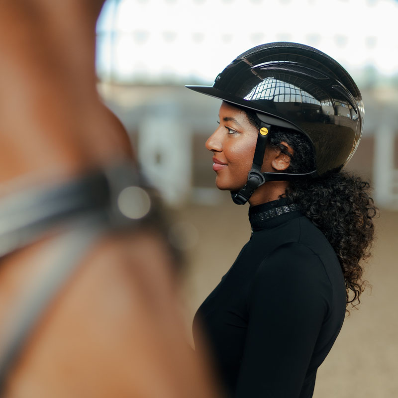 Ridehjelm HS MIPS Air Shiny Svart
