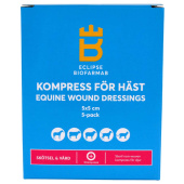 Sterile kompresser for hest 5-pk 5x5cm Sterile kompresser for hest 5-pk 5x5cm